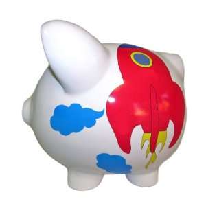  Personalized Rocket Ship Piggy Bank Toys & Games