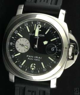   LUMINOR GMT AUTOMATIC SS MENS WATCH W/ DATE & BLACK DIAL  