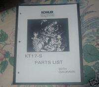 ECONOMY POWER KING KT17 S ENGINE PARTS LIST MANUAL  