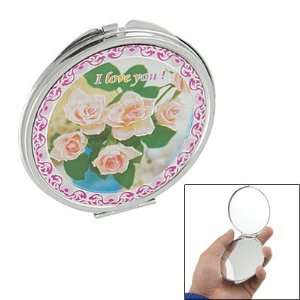  Double Sided Foldable Flower Pattern Cosmetic Mirror 