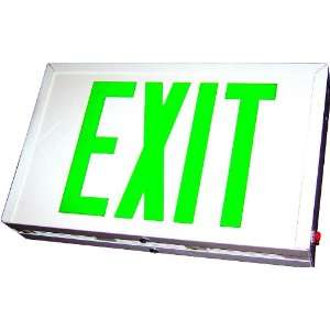  STEEL EXIT SIGNS Green on White Single/Double faces canopy 