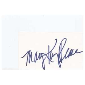 MARY KAY PLACE Signed Index Card In Person