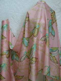   products thank you pure silk satin charmeuse fabric pink butterfly 2