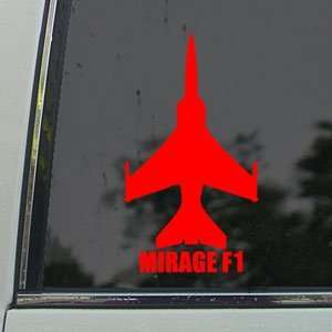  MIRAGE F1 Red Decal Military Soldier Truck Window Red 