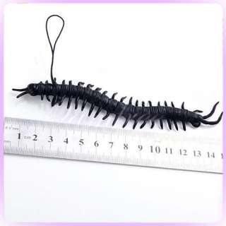 Black Soft Rubber Centipede MILLIPEDE Kids Fun Toy  