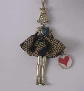   Gaxotte 3 Bronze Doll Pendant Necklace Sold Out Swarovski Chest $550