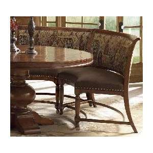   Traditions Curved Formal Dining Bench in Cherry Finish