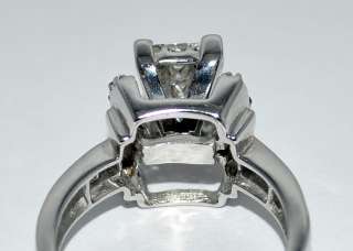 1ct Ring Engagement Wedding 14K White Gold Princess cut with Round 