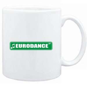  Mug White  Eurodance STREET SIGN  Music Sports 