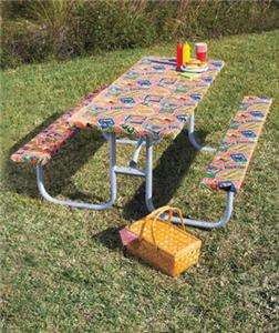   TABLE BENCH COVERS WIPE CLEAN KEEP STAINS OFF OUTDOOR FURNITURE  