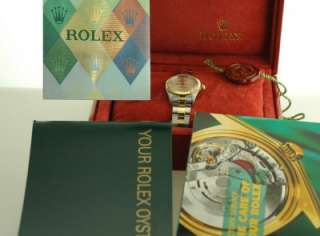 ROLEX 18K SS OYSTER PERPETUAL 76243 CIRCA 2004 BOXES AND PAPERS WRIST 