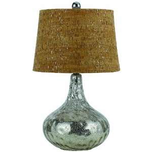  AF Lighting 8264 TL Clifton Table Lamp, Silver Glass