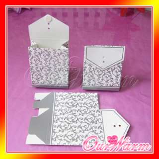 50 Silver Wedding Party Candy Truffle Gift Favor Boxes  