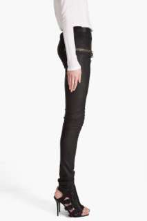 Les Chiffoniers Zip Pocket Legato Leather Leggings for women  