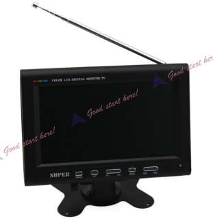 New 7 inch LCD Television Digital Monitor TV Display + Remote 