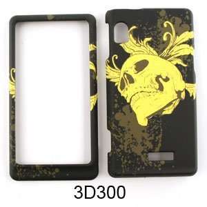   DROID 2 CASE COVER 3D TATTOOS SKULLS YELLOW Cell Phones & Accessories