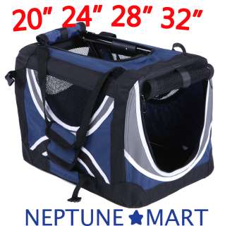 NEPTUNE』20/24/28“/32”Blue Pet Carrier Crate Folding 