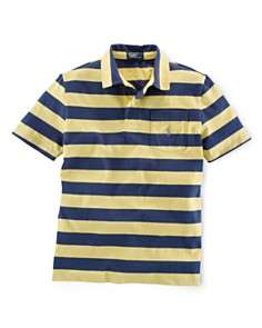 Ralph Lauren Childrenswear Boys Striped Cotton Jersey Polo   Sizes S 