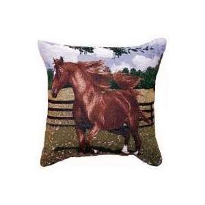  High Spirit Horse Decorative Accent Throw Pillow 17 x 17 