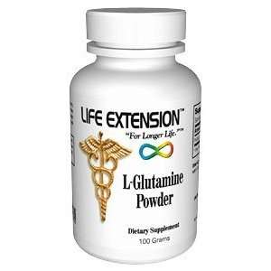  Life Extension, GLUTAMINE 100 GRAMS POWDER Health 