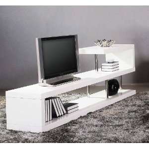  Win 5 Modern White Lacquer Tv Stand