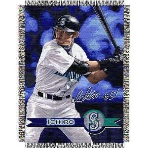  Ichiro Suzuki #51 Seattle Mariners MLB Woven Tapestry Throw 