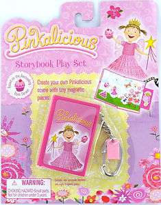 PINKALICIOUS Storybook Keychain Keyring Pink Goldilicious Unicorn 