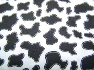 COW PRINT SPOTS BLACK WHITE LINED VALANCE  