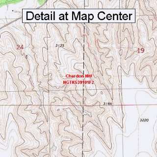 USGS Topographic Quadrangle Map   Chardon NW, Kansas (Folded 