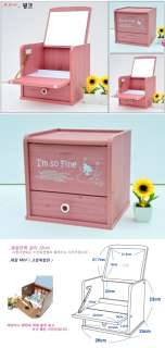 Beauty Dresser Dressing Table Vanity Makeup Box (Pink)  
