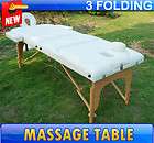 Frugah PU Reiki Spa Table 3 Folding Portable Massage Table Wood leg W 