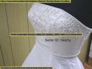 For this RE QUO wedding dress, we have listed different colors in our 