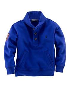 Ralph Lauren Childrenswear Toddler Boys Shawl Collar Sweatshirt 