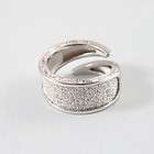 RHODIUM PLATED BRONZE RING WITH GLAM BY REBECCA MADE IN ITALY