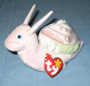 TY Beanie Baby with Tag Swirly the Snail  