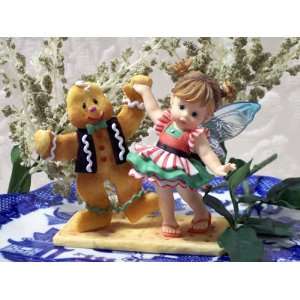  MY LITTLE KITCHEN FAIRY DANCING WITH GINGERBREAD MAN FAIRY 