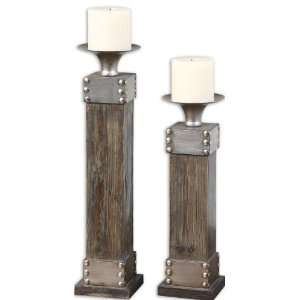  Uttermost 17 Lican, S/2 Tural Wood With A Light Chestnut 