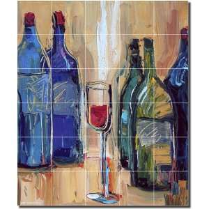  Good Glass of Wine by Maya Green   Ceramic Tile Mural 25.5 
