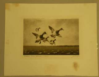 RW4 1938 FEDERAL DUCK STAMP PRINT by Knap $3100 retail  
