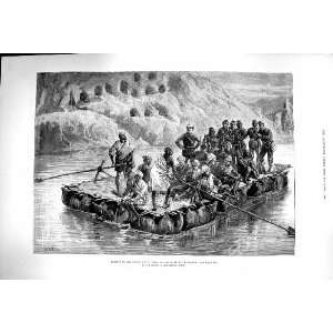  1879 Boating Cabul River Caves Chicknour Soldiers War 