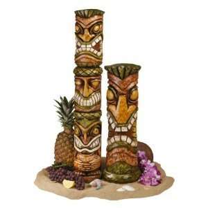   Aloha Hawaii Tiki Sculpture Statue Figurine  2 Sets