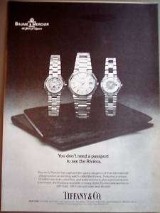 1981 Baume & Mercier Riviera Watches vintage watch ad  