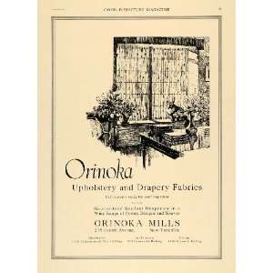  1919 Ad New York City Orinoka Upholstery Drapery Mills Fabric 