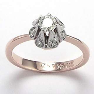  style Diamond Engagement Ring 14k Rose & White Gold #R633  