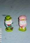 Vintage Hard Plastic Mr & Mrs. Humpty Dumpty Salt & Pep