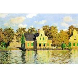 Claude Monet Houses on the Zaan River at Zaandam  Art Reproduction O