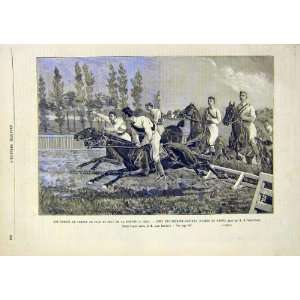  Polo Horses Haies Bombled French Print 1891