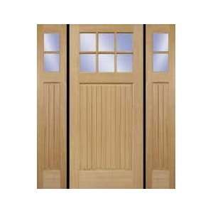  Exterior Door One Panel Six Lite V Groove with 2 