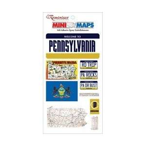   Mini Maps Epoxy Embll. 10/Pkg Pennsylvania (3 Pack) 