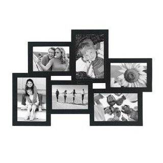   Southlake Matted Wall Frame 6 Opening Collage, Black